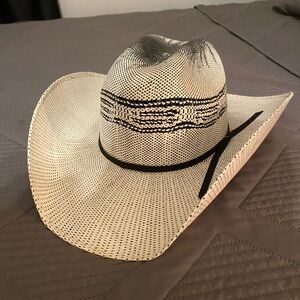 Stylish Black and White Cowboy Hat